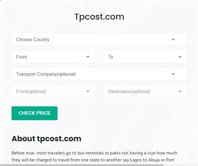 Transport Prices: Learn About The Transport Cost Checker