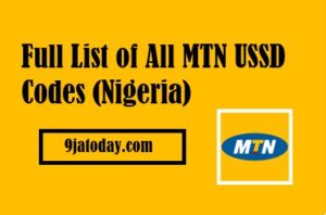 Full List of All MTN USSD Codes (Nigeria)