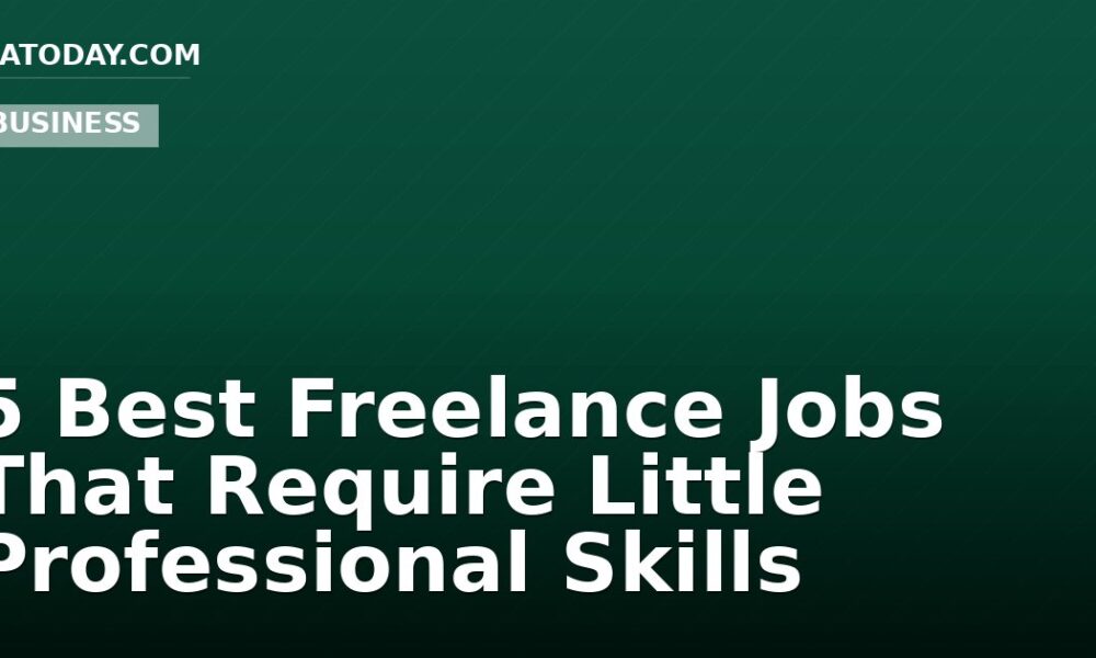 5 Best Freelance Jobs That Require Little Professional Skills