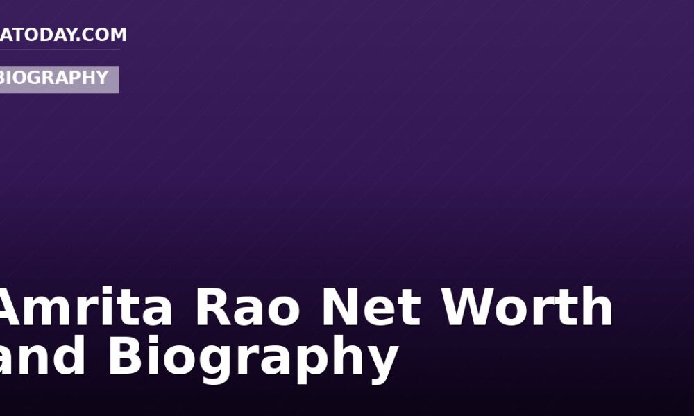 Amrita Rao Net Worth and Biography