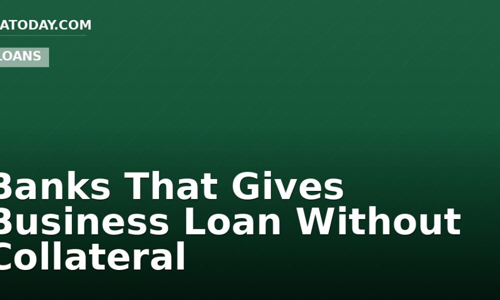 Banks That Gives Business Loan Without Collateral