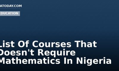 List Of Courses That Doesn't Require Mathematics In Nigeria