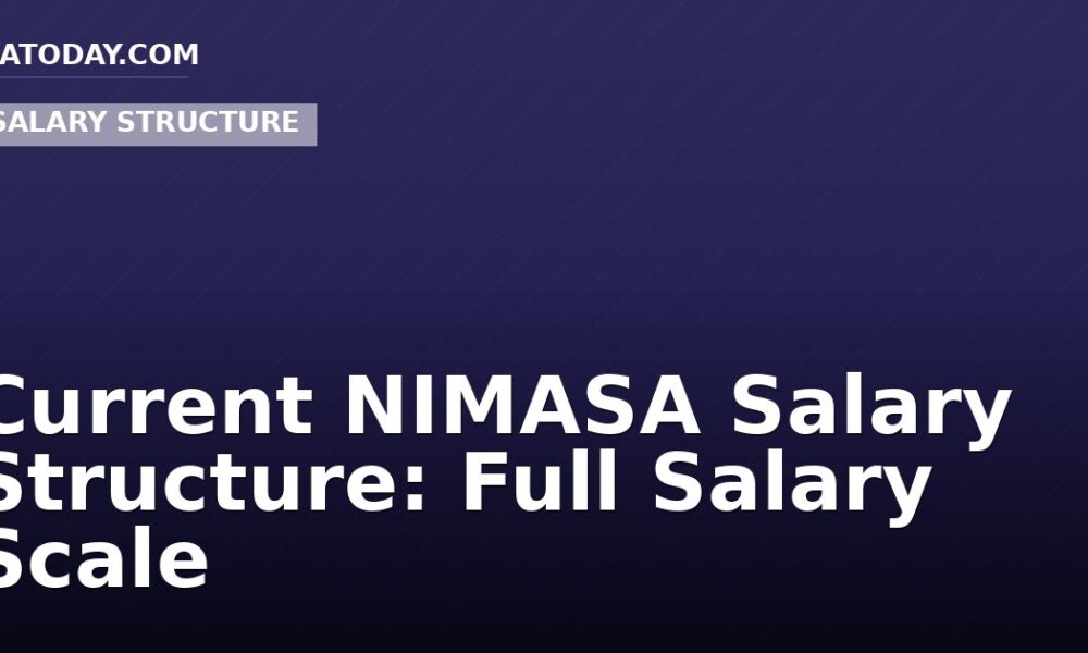Current NIMASA Salary Structure: Full Salary Scale