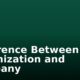 Difference Between Organization and Company