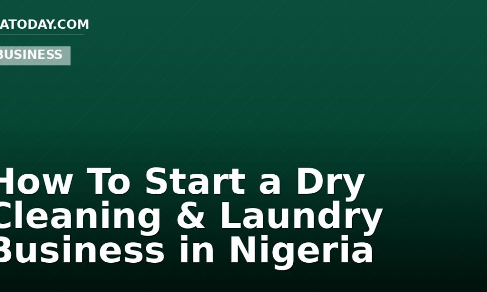 How To Start a Dry Cleaning & Laundry Business in Nigeria