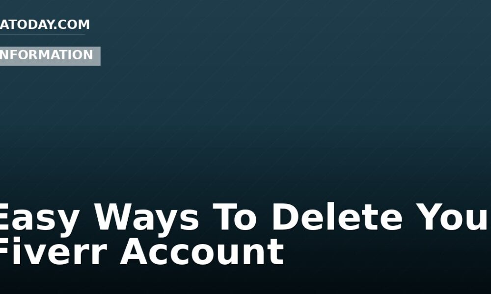 Easy Ways To Delete Your Fiverr Account