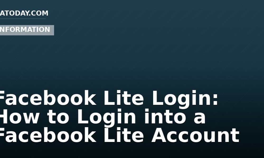 Facebook Lite Login: How to Login into a Facebook Lite Account