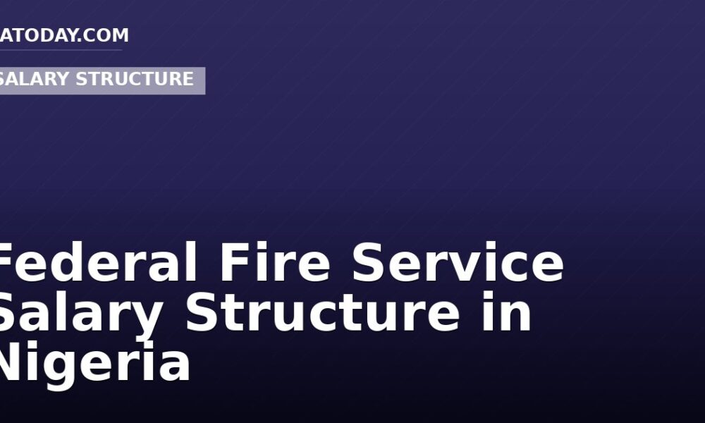 Federal Fire Service Salary Structure in Nigeria