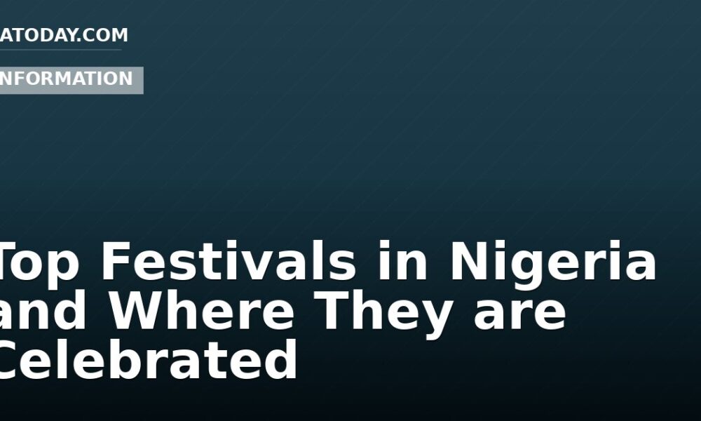 Top Festivals in Nigeria and Where They are Celebrated