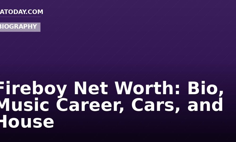 Fireboy Net Worth: Bio, Music Career, Cars, and House