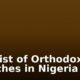 Full List of Orthodox Churches in Nigeria