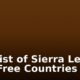 Full List of Sierra Leone Visa Free Countries