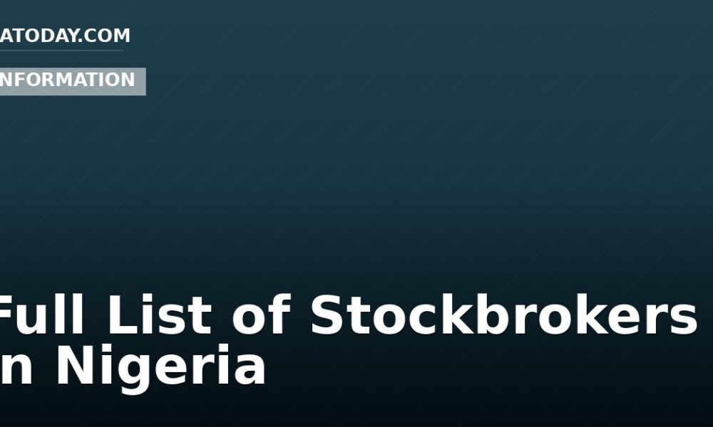 Full List of Stockbrokers in Nigeria