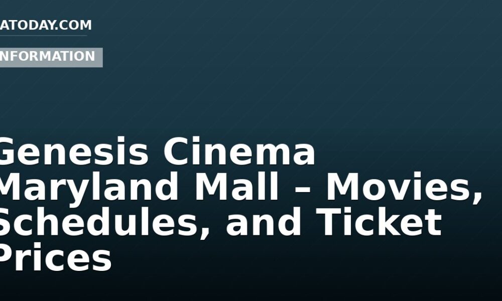 Genesis Cinema Maryland Mall – Movies, Schedules, and Ticket Prices