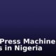 Heat Press Machine Prices in Nigeria