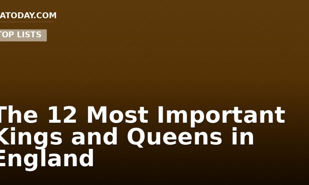 The 12 Most Important Kings and Queens in England