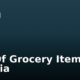 List Of Grocery Items in Nigeria