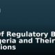 List Of Regulatory Bodies In Nigeria and Their Functions