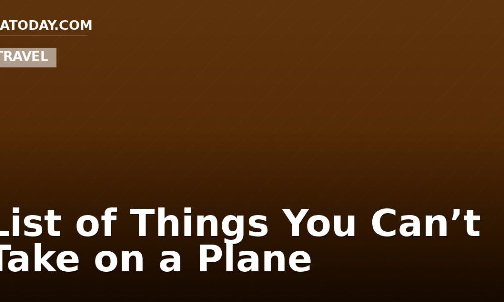 List of Things You Can’t Take on a Plane