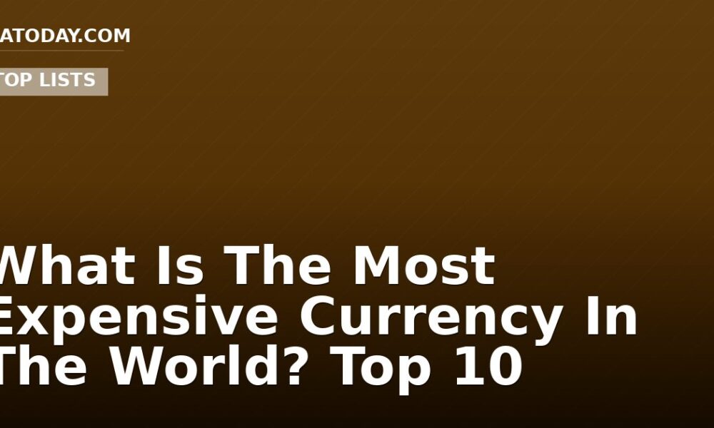 What Is The Most Expensive Currency In The World? Top 10