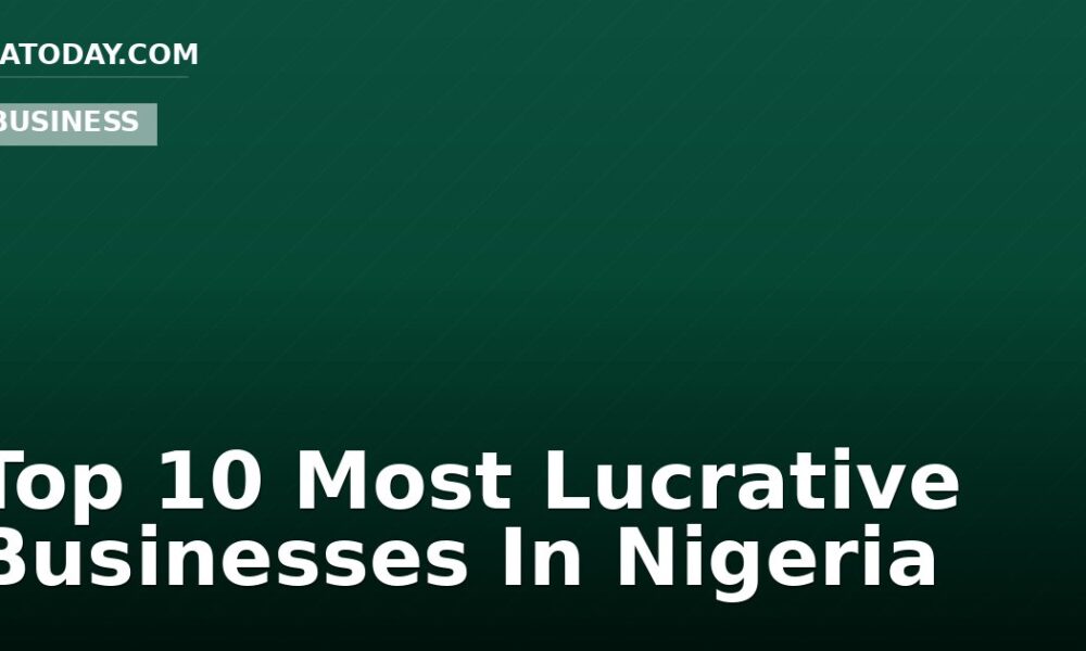 Top 10 Most Lucrative Businesses In Nigeria