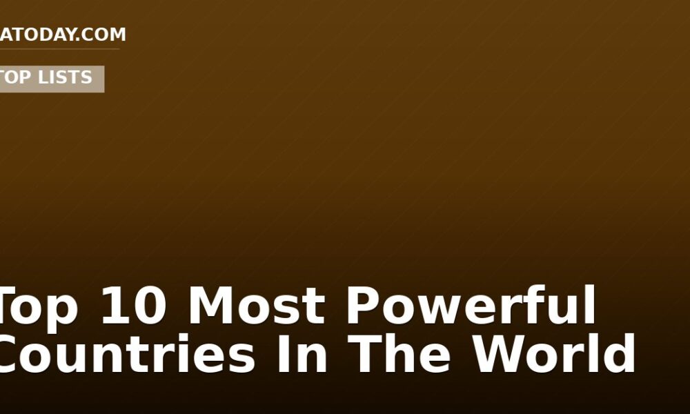 Top 10 Most Powerful Countries In The World
