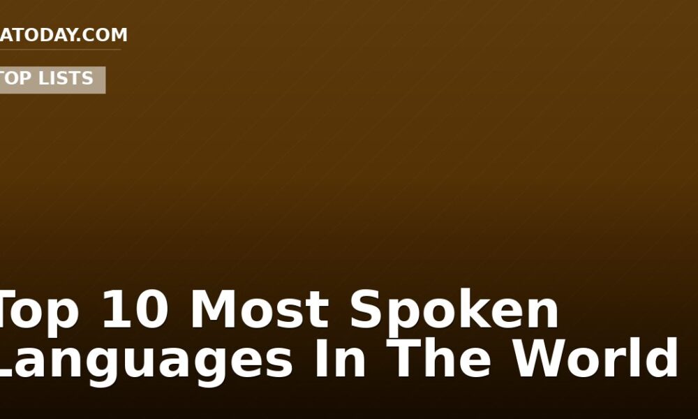 Top 10 Most Spoken Languages In The World