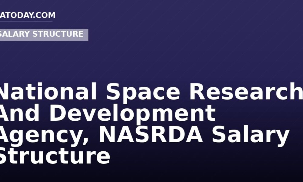 National Space Research And Development Agency, NASRDA Salary Structure
