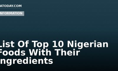 List Of Top 10 Nigerian Foods With Their Ingredients