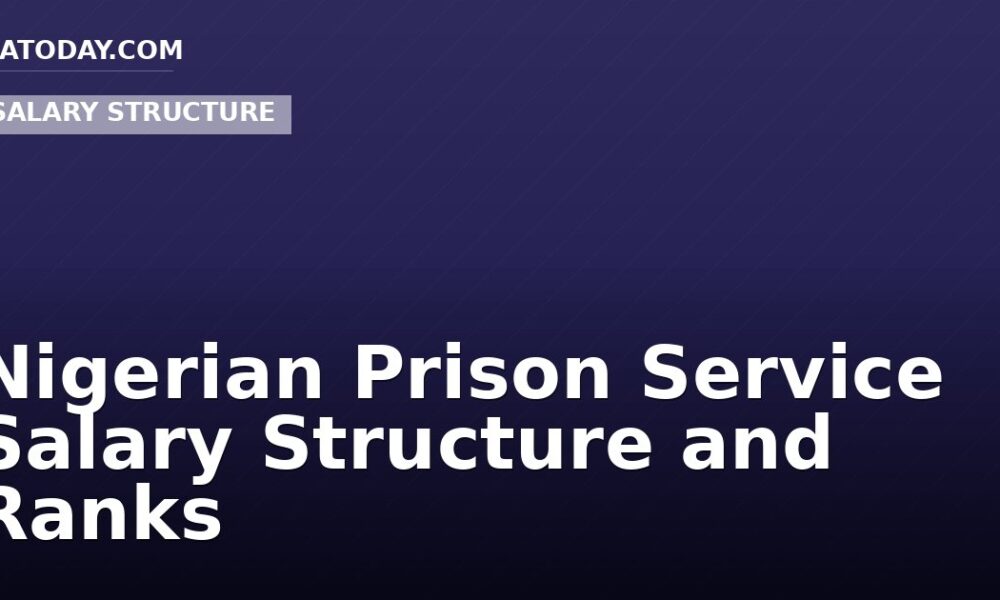 Nigerian Prison Service Salary Structure and Ranks