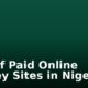List of Paid Online Survey Sites in Nigeria