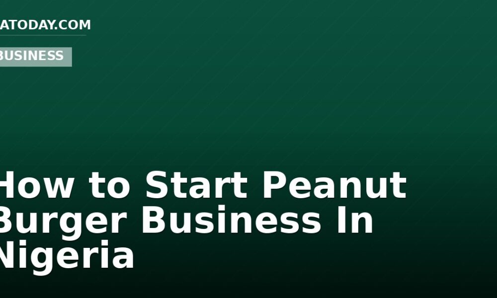 How to Start Peanut Burger Business In Nigeria