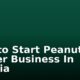 How to Start Peanut Burger Business In Nigeria
