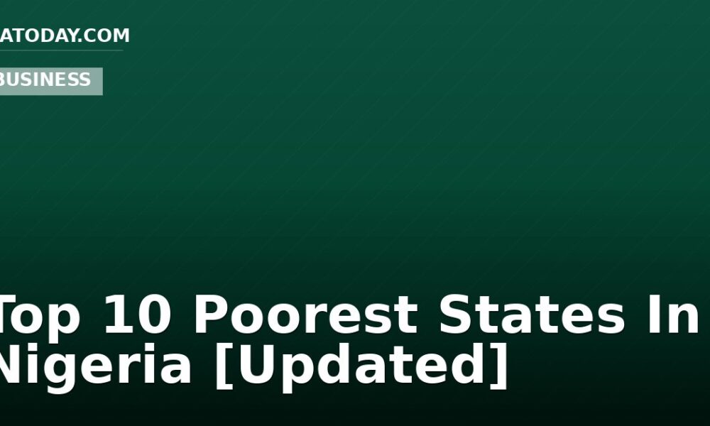 Top 10 Poorest States In Nigeria [Updated]