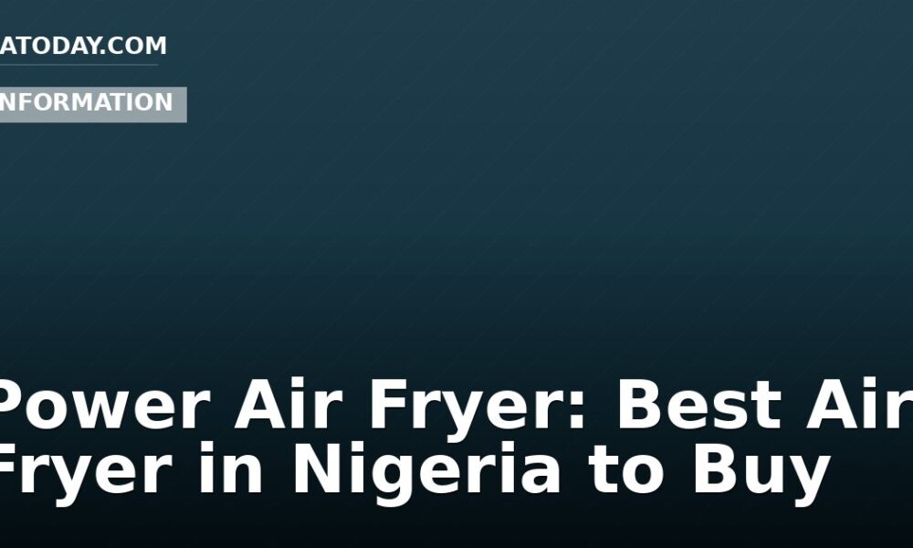 Power Air Fryer: Best Air Fryer in Nigeria to Buy