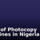 Price of Photocopy Machines in Nigeria