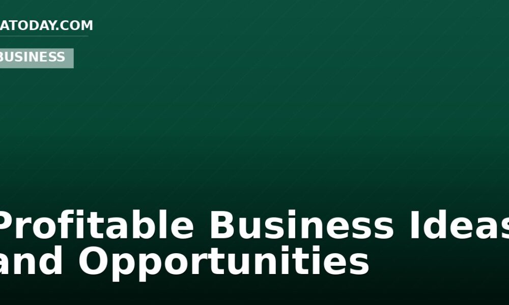 Profitable Business Ideas and Opportunities