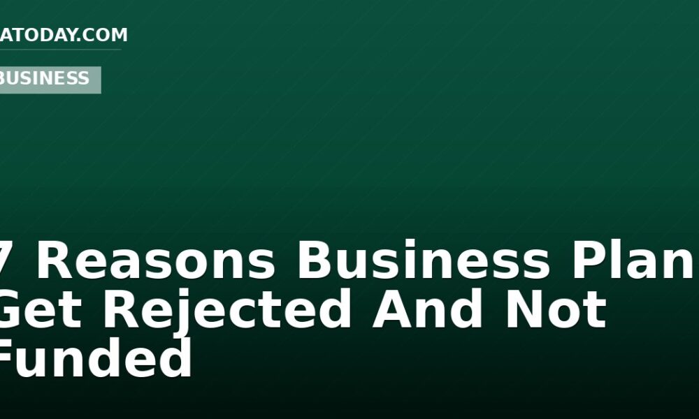 7 Reasons Business Plan Get Rejected And Not Funded