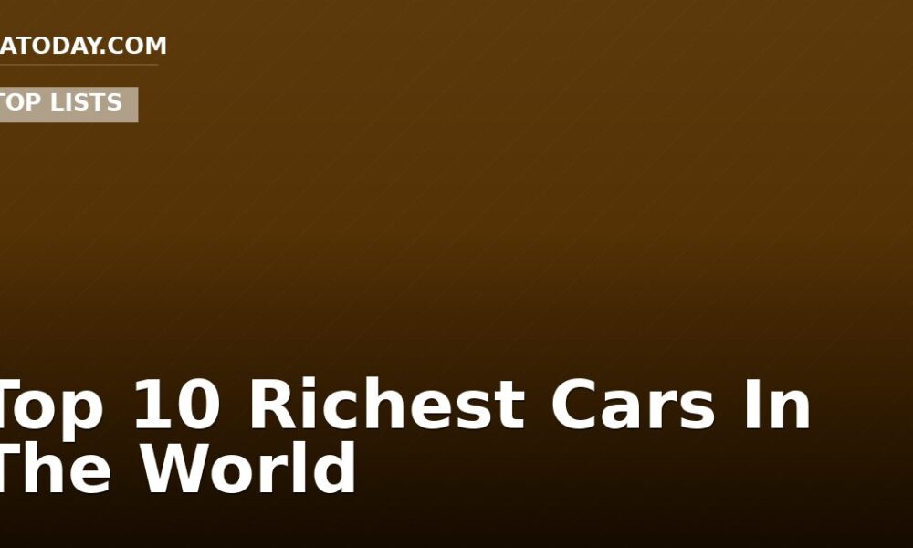 Top 10 Richest Cars In The World