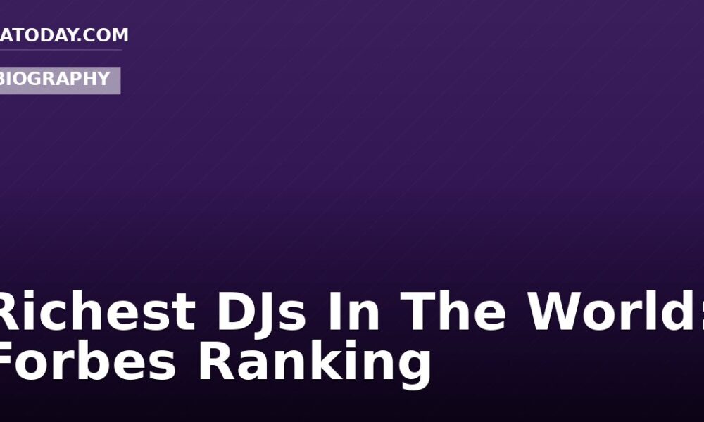 Richest DJs In The World: Forbes Ranking
