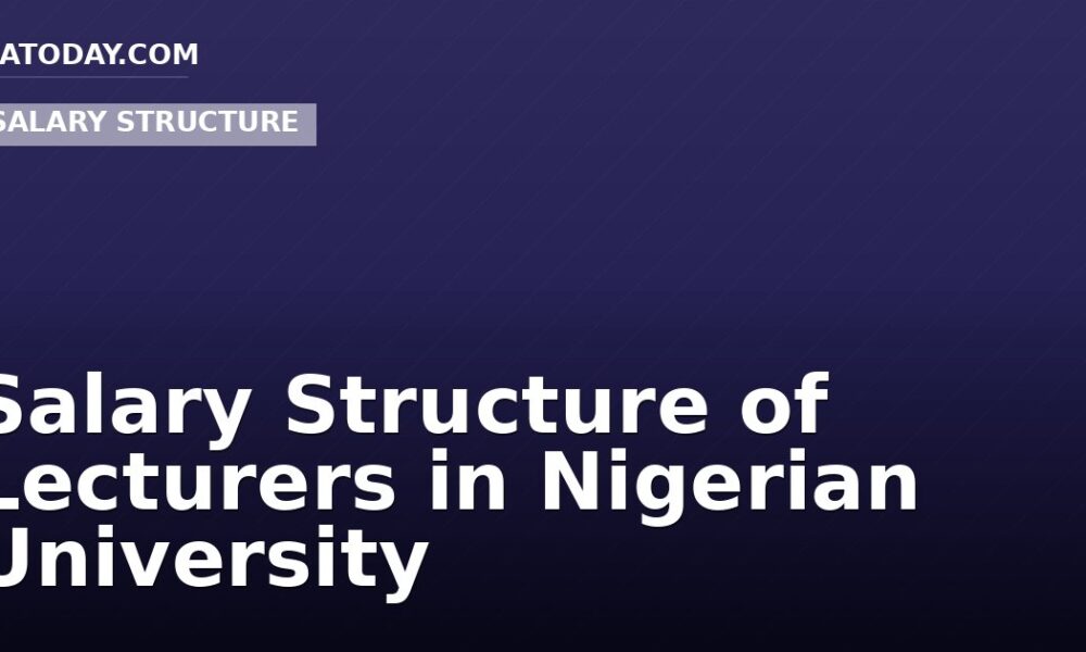 Salary Structure of Lecturers in Nigerian University
