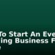 How To Start An Event Planning Business From Home