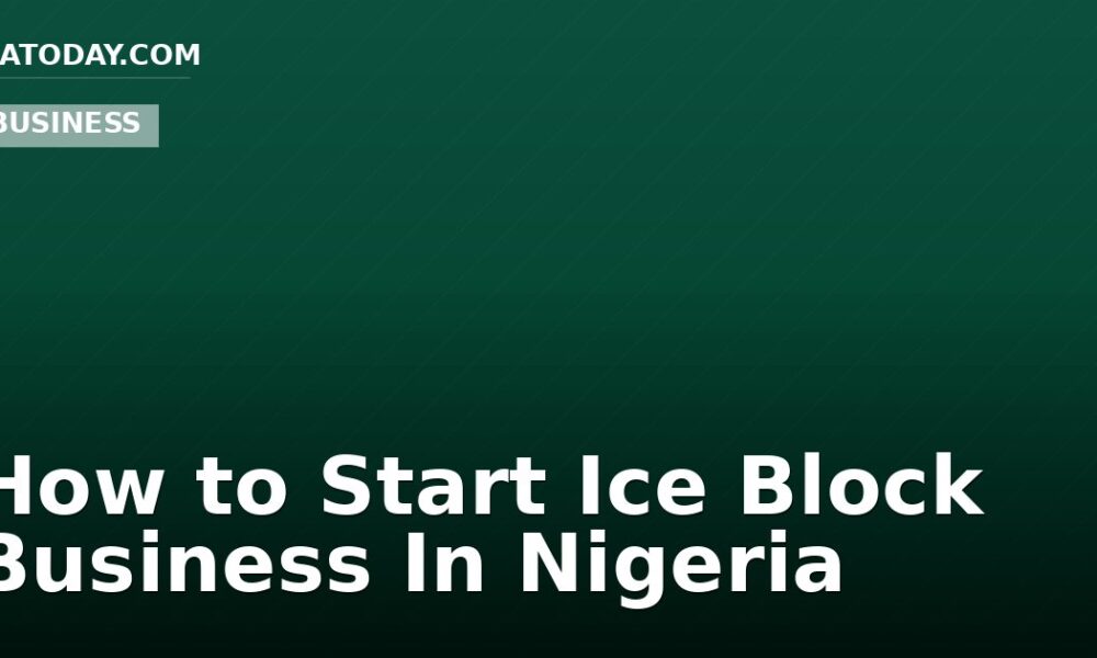 How to Start Ice Block Business In Nigeria