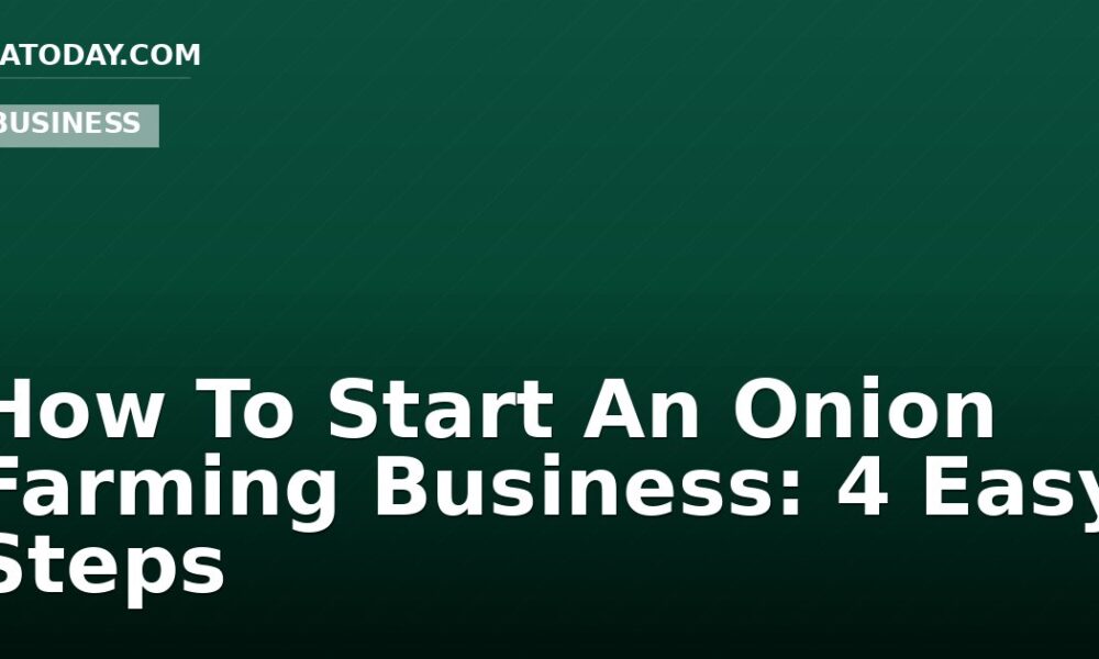 How To Start An Onion Farming Business: 4 Easy Steps