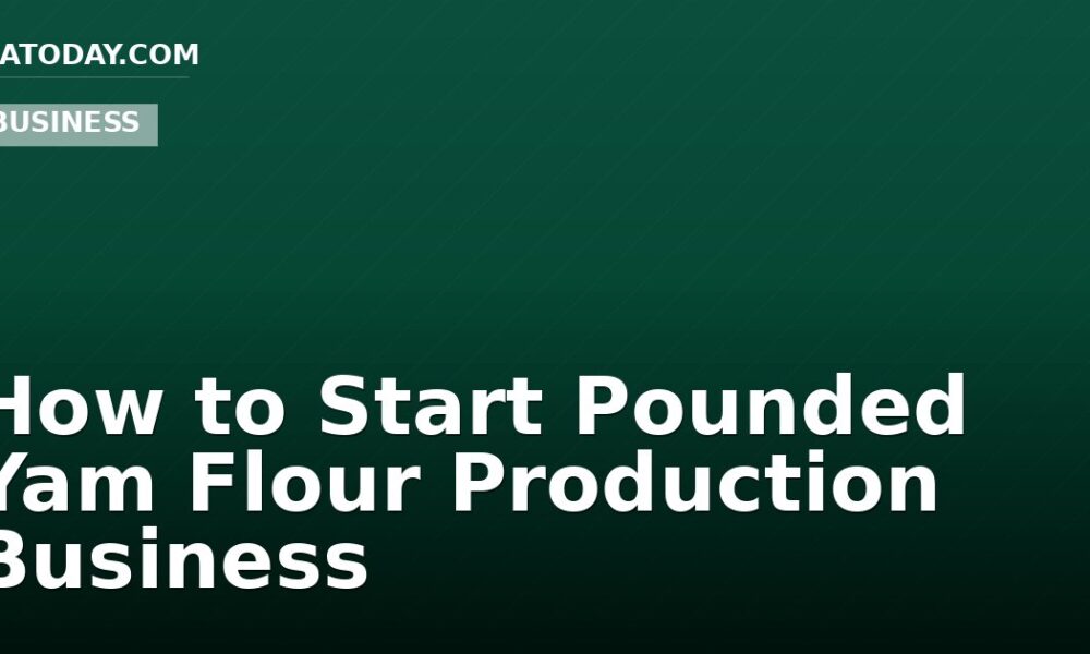 How to Start Pounded Yam Flour Production Business