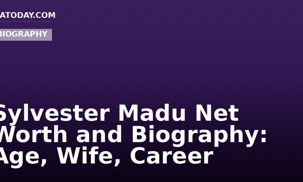 Sylvester Madu Net Worth and Biography: Age, Wife, Career