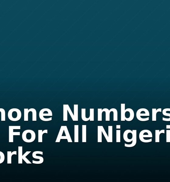 Telephone Numbers: Prefix For All Nigerian Networks