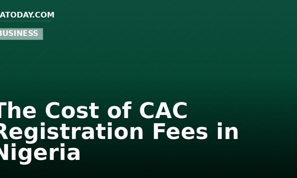 The Cost of CAC Registration Fees in Nigeria