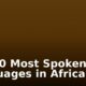 Top 10 Most Spoken Languages in Africa