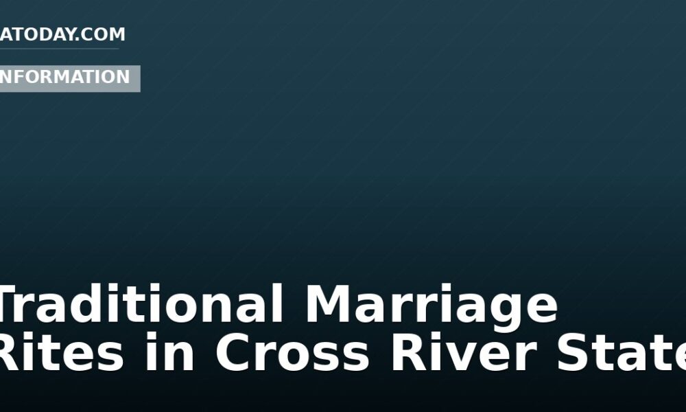 Traditional Marriage Rites in Cross River State